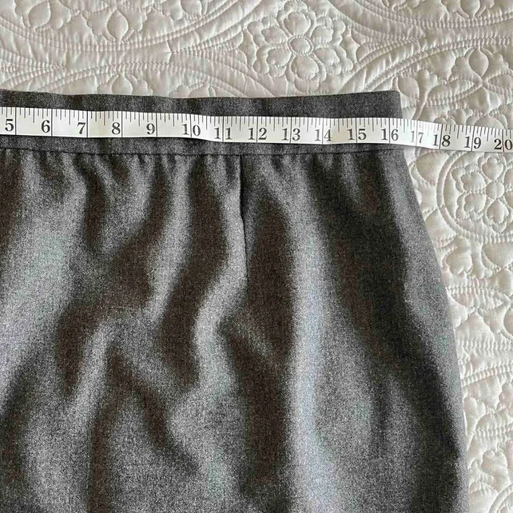 Dark grey classic pencil skirt made of fine wool ,made in Italy size 10